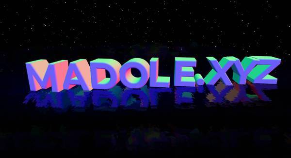 3D lettering spelling madole.xyz